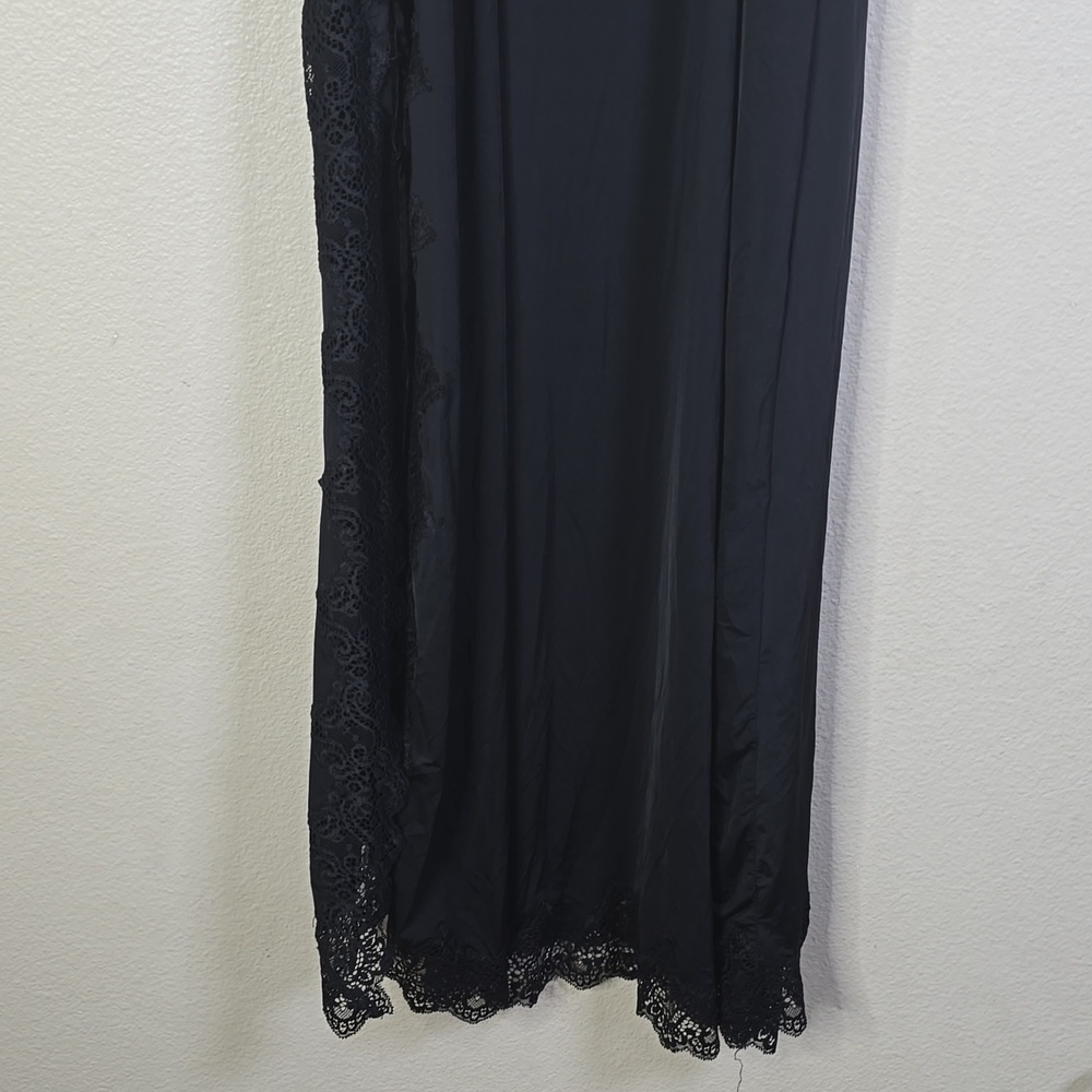 Rhonda Shear Maxi Gown alegant Black Whimsigoth Lace Dress Open Slid 1X. - Picture 9 of 11